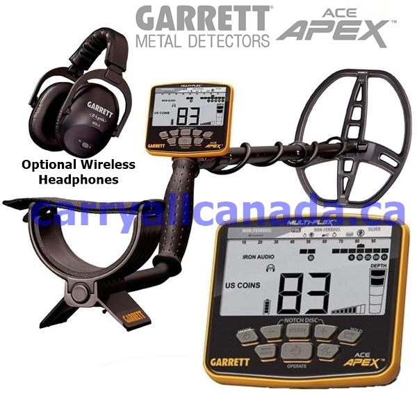 Garrett Ace Apex with 8.5X11 Raider Coil – Free Shipping in Canada